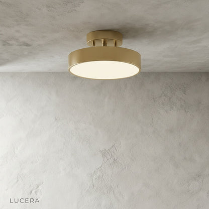 Talisman ceiling light in hallway casting soft ambient glow on walls