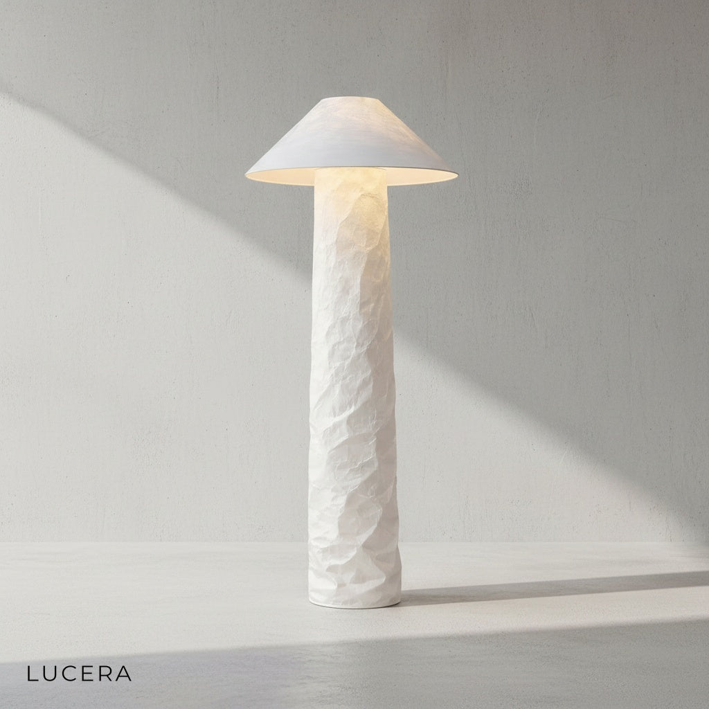 Citrine table lamp variant on a wooden sideboard in a bright airy reading corner