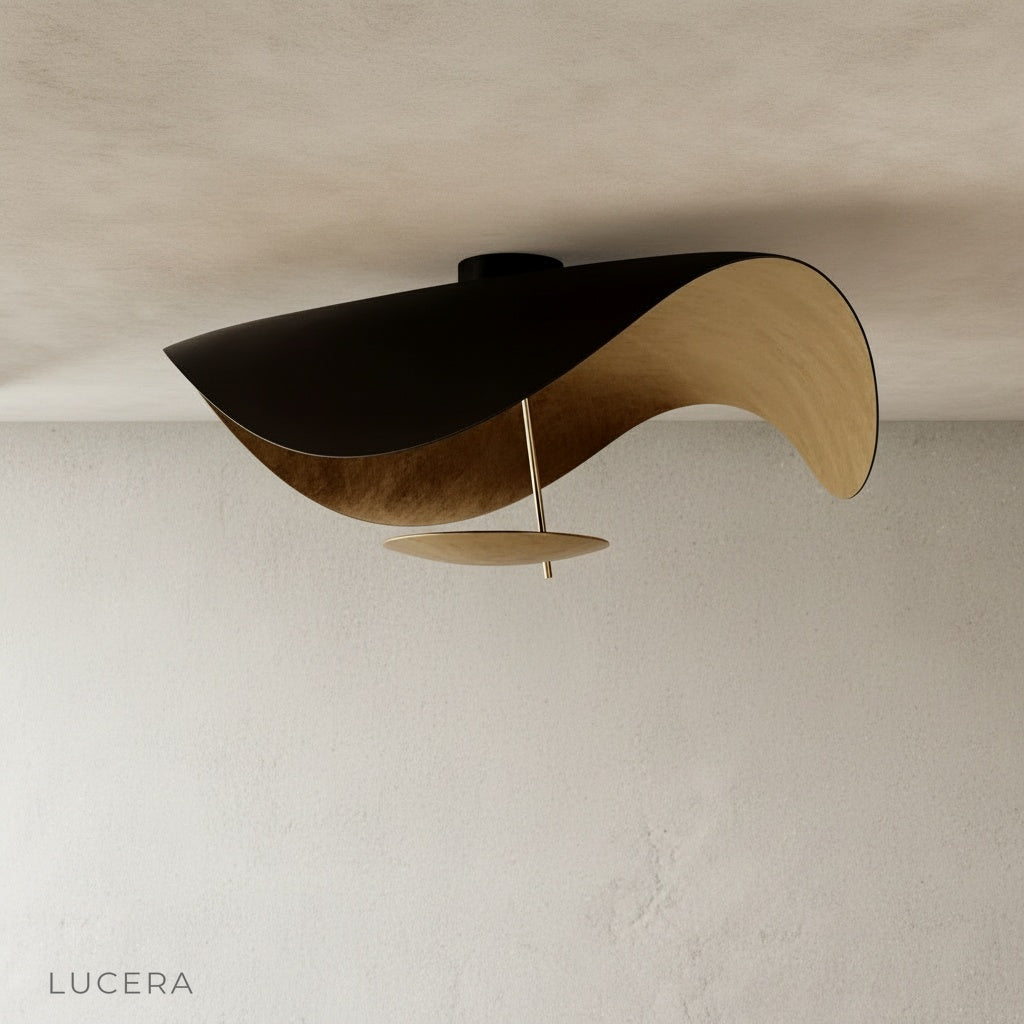 Xenial ceiling lamp integrated LED detail with soft warm light