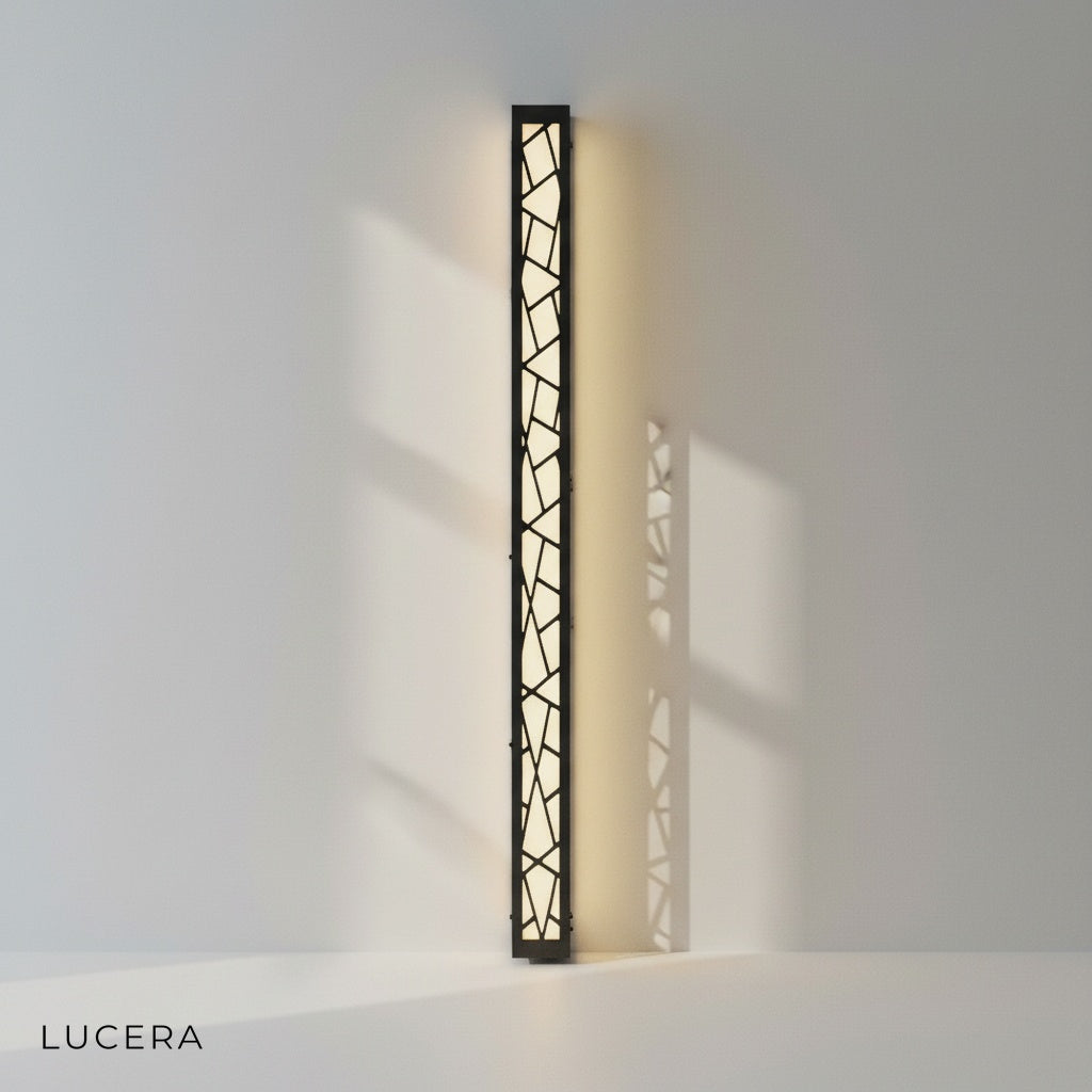Weatherproof IP65 Giselle lamp mounted on concrete garage exterior