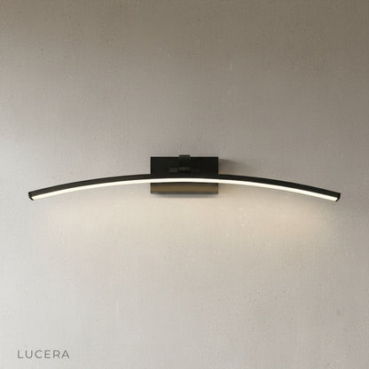 ginkgo wall lamp illuminating hallway with soft glare-free light at dusk