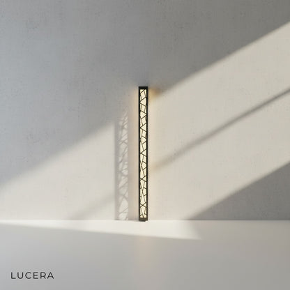 Giselle Outdoor Lamp illuminating a modern pathway with warm light
