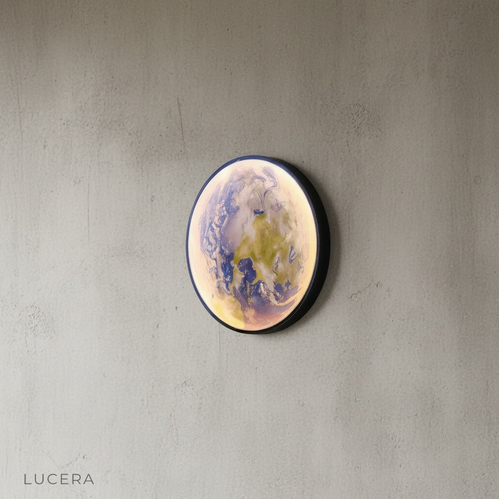 Caspian Moon Wall Lamp Illuminated Art - Wall Lights & Sconces | Lucera Lighting