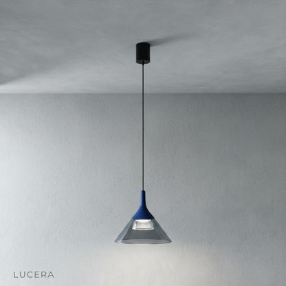 Calypso Pendant Light in white finish, hanging in pairs over kitchen island