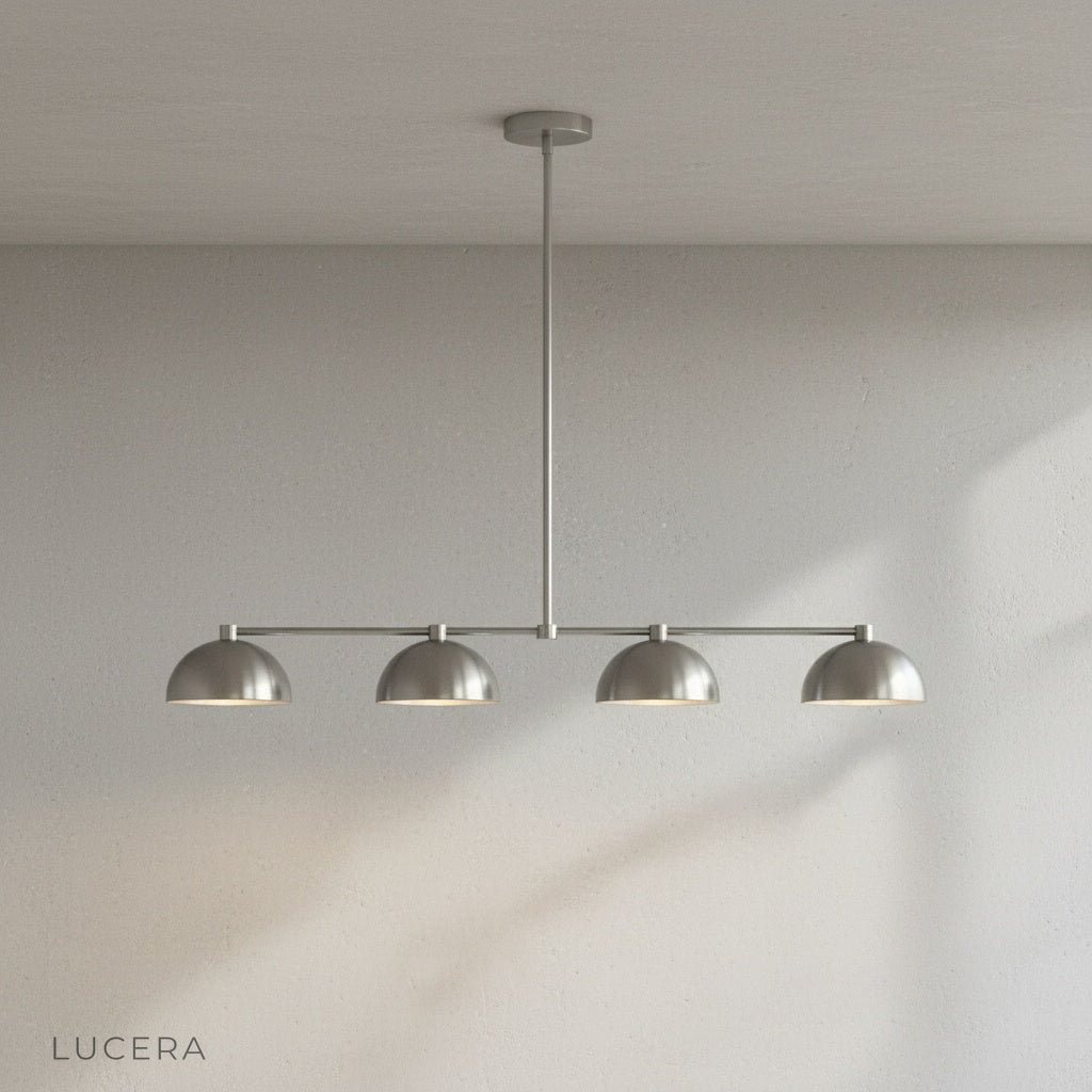 Lucera Ursule dome pendant light in minimalist living room with natural daylight