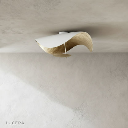Xenial ceiling lamp in hallway with contemporary minimalist decor