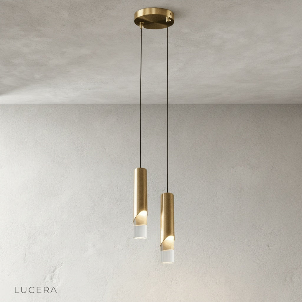 Winifred pendant light in bright bedroom setting with soft diffused illumination
