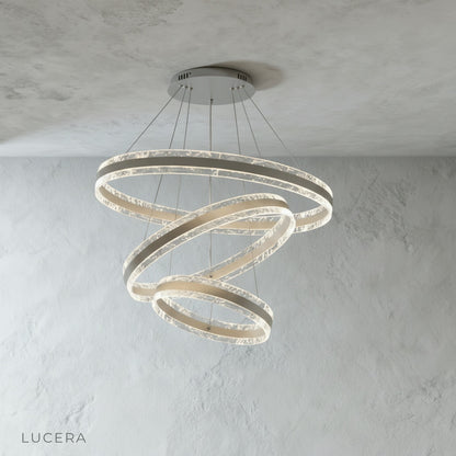 Detail view of Bacchus Round Chandelier wiring and canopy mount for installation reference