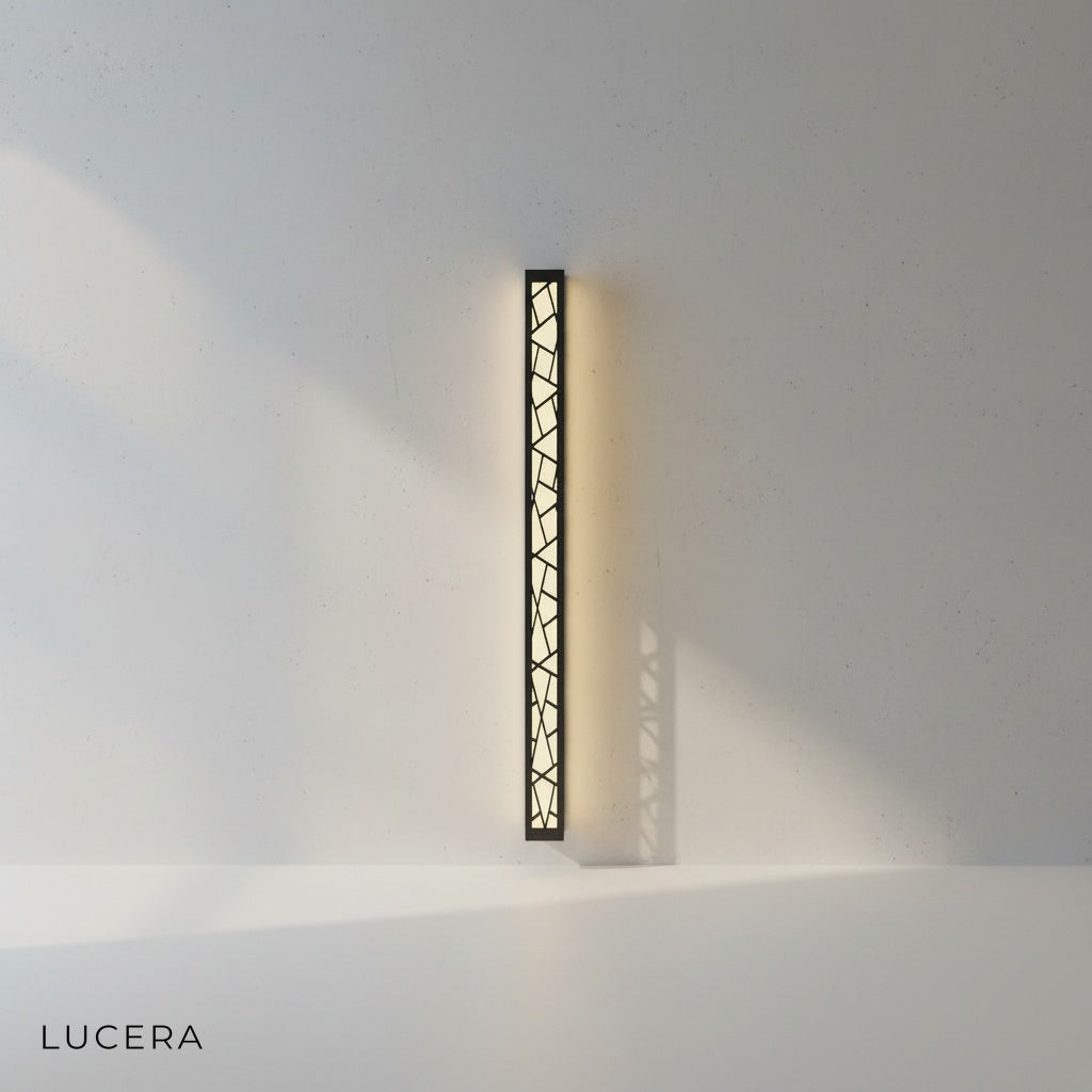Detail shot of brushed aluminum housing on Giselle LED wall sconce