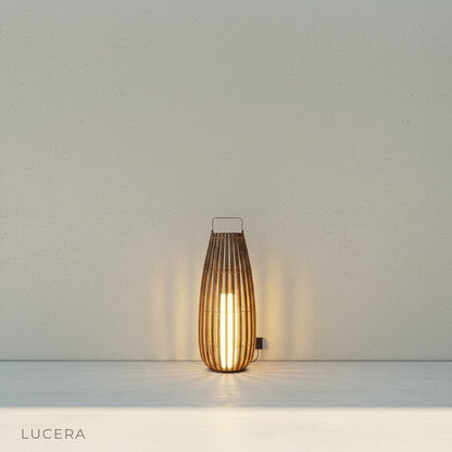 rust-proof outdoor lamp hanging near modern patio seating