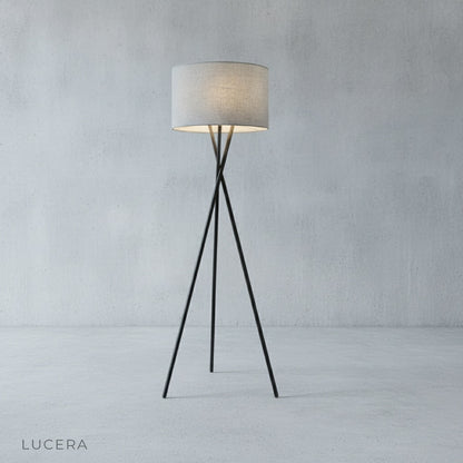 Venus Floor Lamp iron base and stem detail against neutral studio backdrop