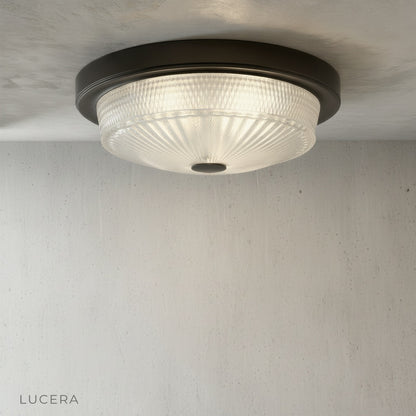 Veneration ceiling light glowing warmly in cozy bedroom with ambient evening lighting and soft shadows