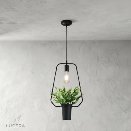 Keep Pendant Light with white metal shade in a bright Scandinavian-style kitchen