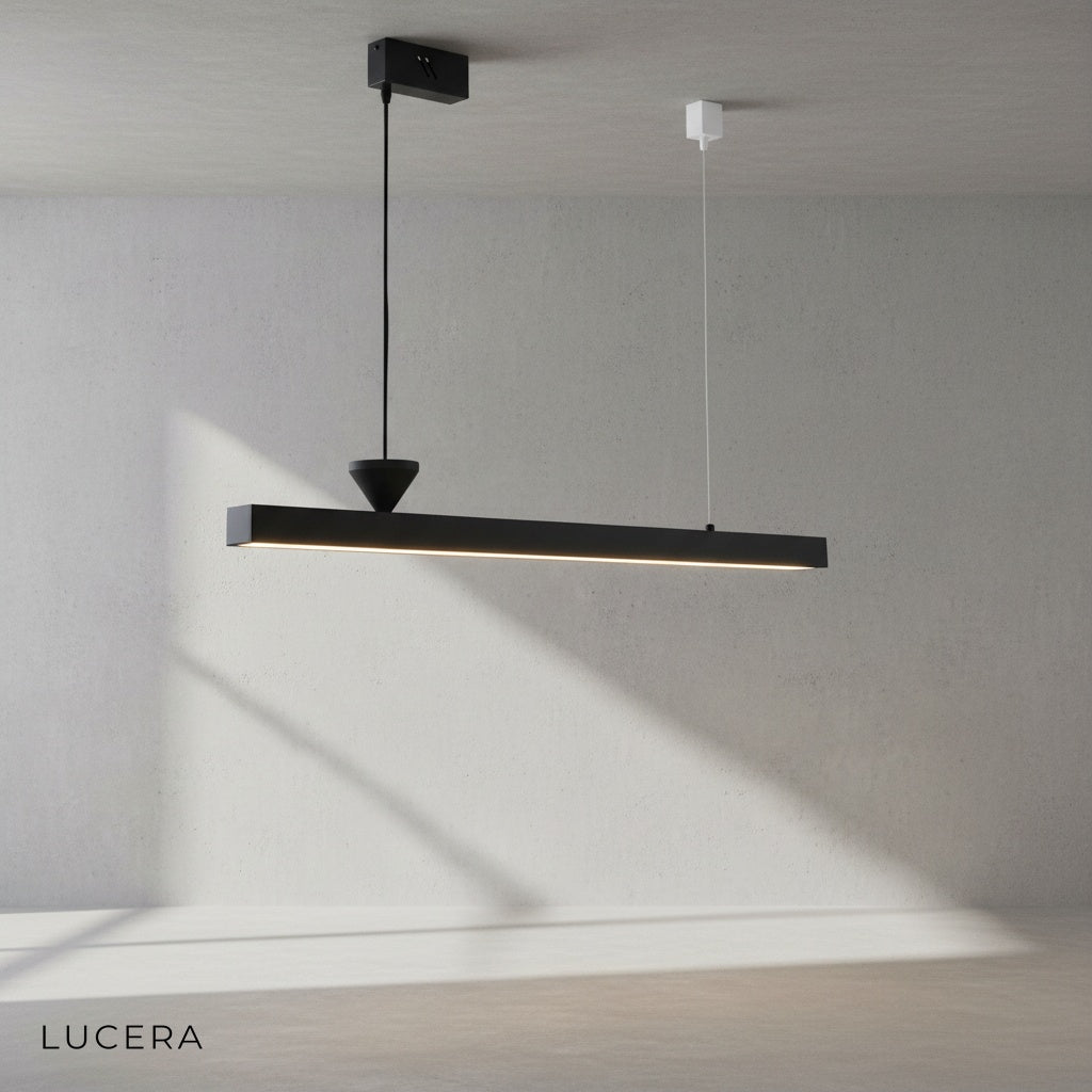 Detail shot of Angelo chandelier connection joint and premium aluminum finish texture