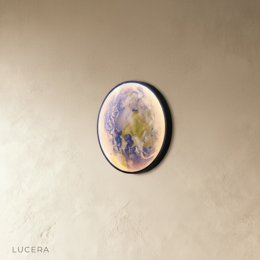 Caspian Moon Wall Lamp Illuminated Art - Wall Lights & Sconces | Lucera Lighting
