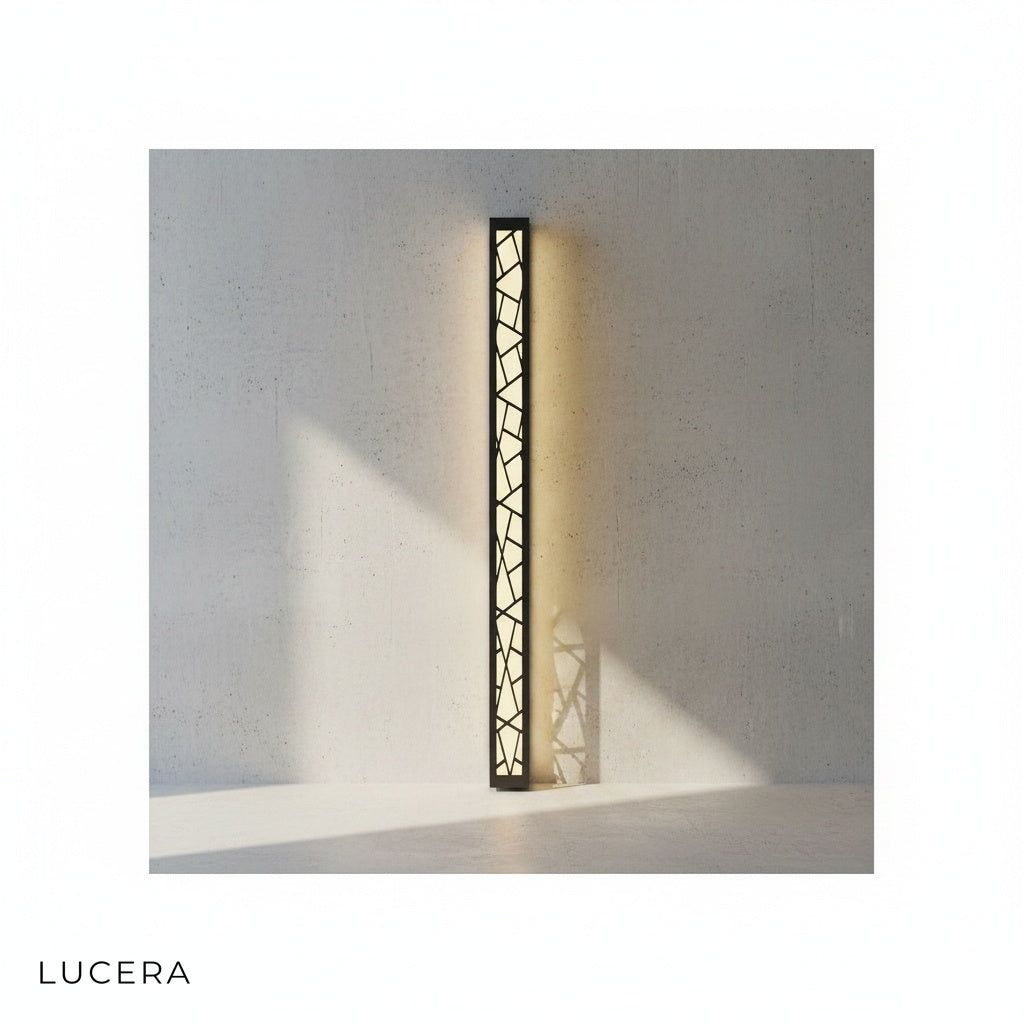 Giselle lamp casting soft glow on wooden deck railing at twilight