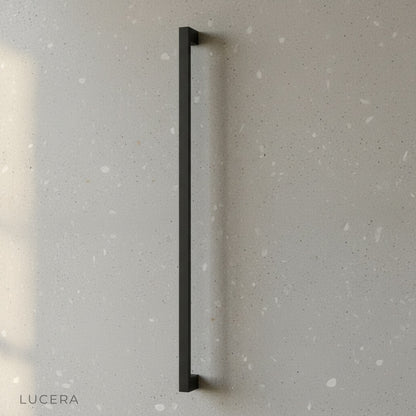 detailed shot of integrated LED strip inside slim aluminum housing