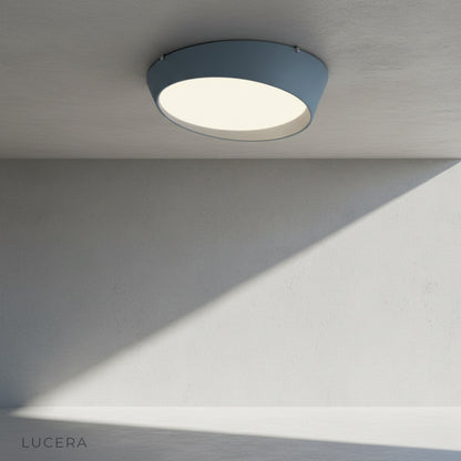 alabaster pendant ceiling light casting serene glow over modern bedroom nightstand