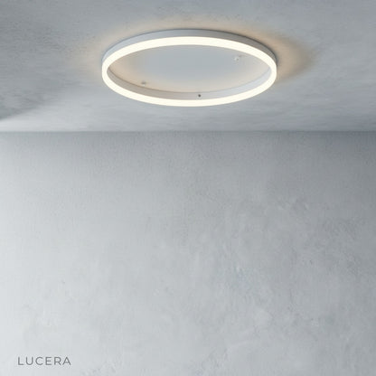 overhead view of ceiling light in stylish hotel lobby