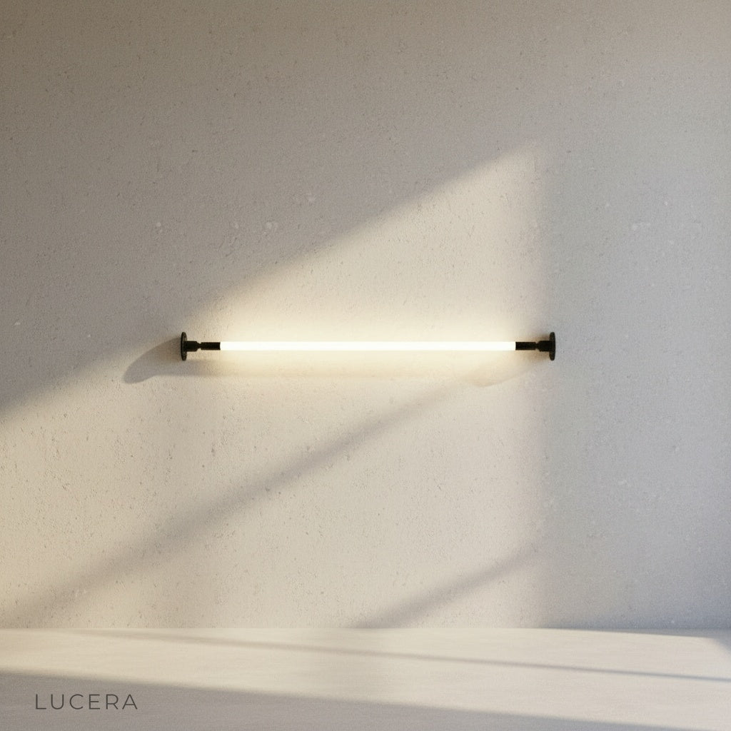 Nab wall lamp on textured concrete wall with soft daylight