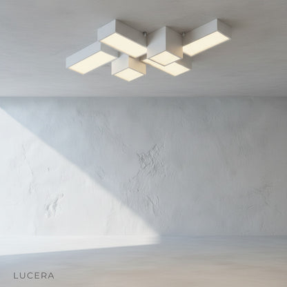 Bone Black Ceiling Light in open-plan kitchen with island seating