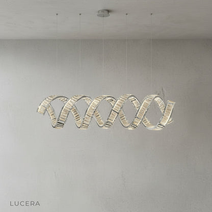 Davy's Grey Chandelier in luxury lounge with gold and grey color palette