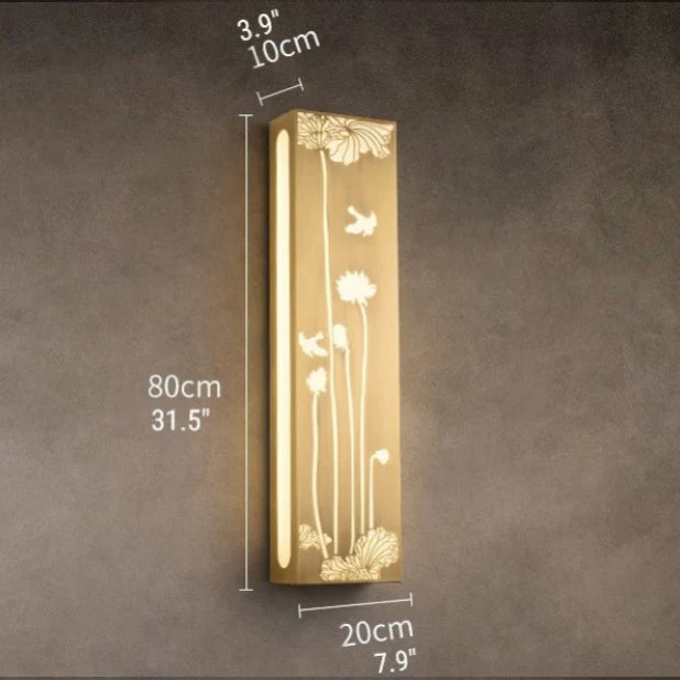 Pietra Modern Brass Wall Lamp New Chinese Style - Wall Lights & Sconces | Lucera Lighting