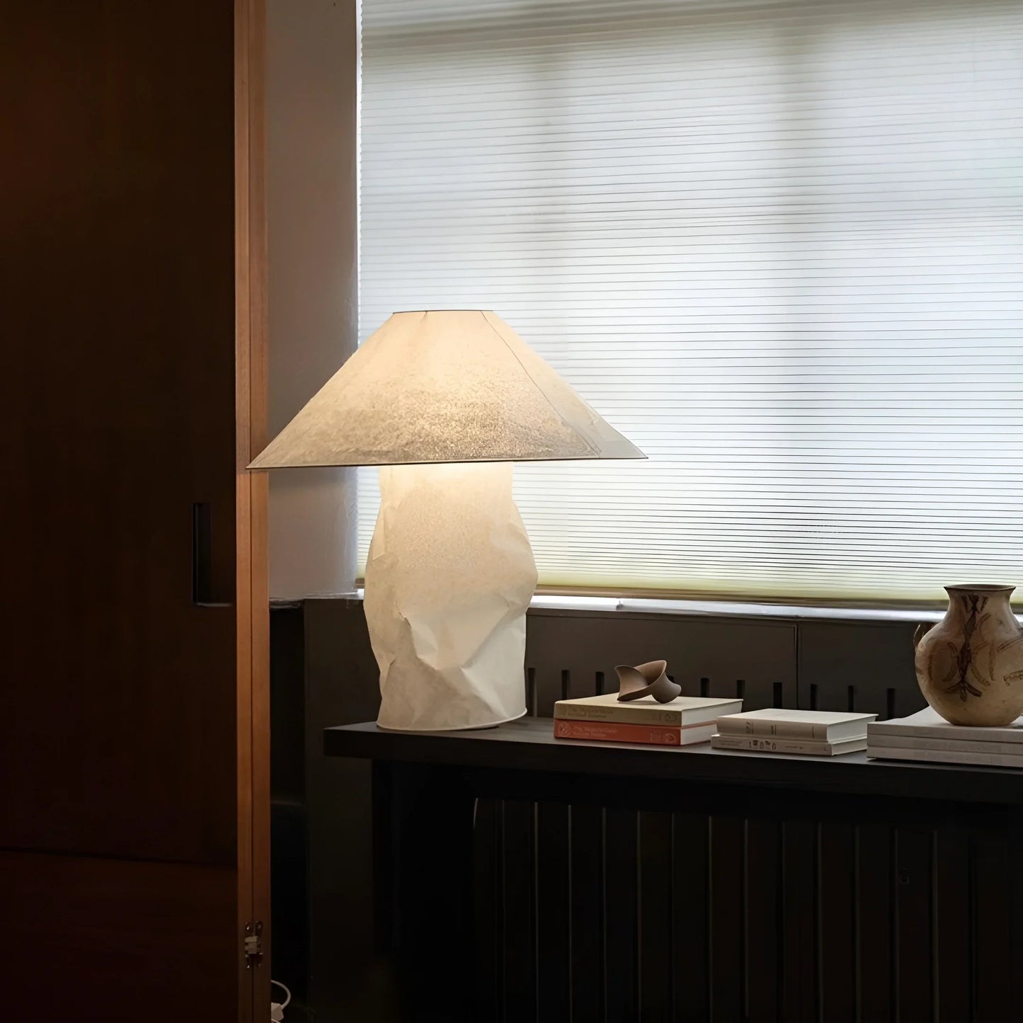 Citrine Wabi-Sabi Paper Table and Floor Lamp - Lamps | Lucera Lighting