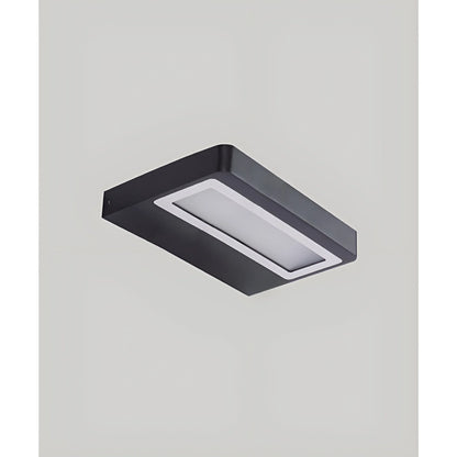 front view of Helios LED wall light with smooth white diffusion panel on gray background