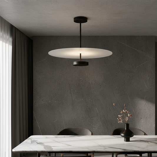 modern lavished ceiling light illuminating contemporary living room with soft ambient glow