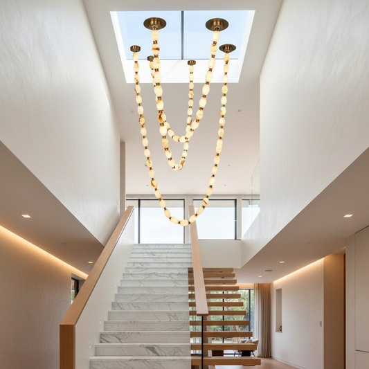 Beau Cloudstone Chain Chandelier - Italian Design - Chandeliers | Lucera Lighting