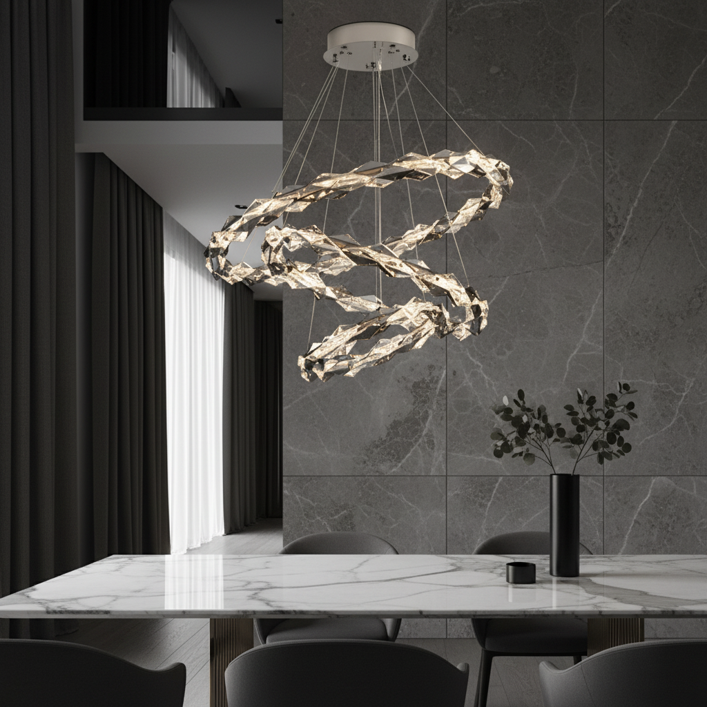 Axel K9 Crystal Chandelier - Multi-Ring LED - Chandeliers | Lucera Lighting