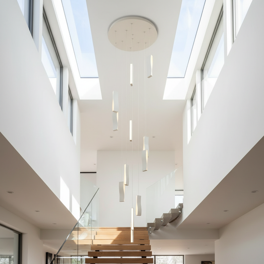 Reef Waveform Modern Staircase Chandelier - Chandeliers | Lucera Lighting