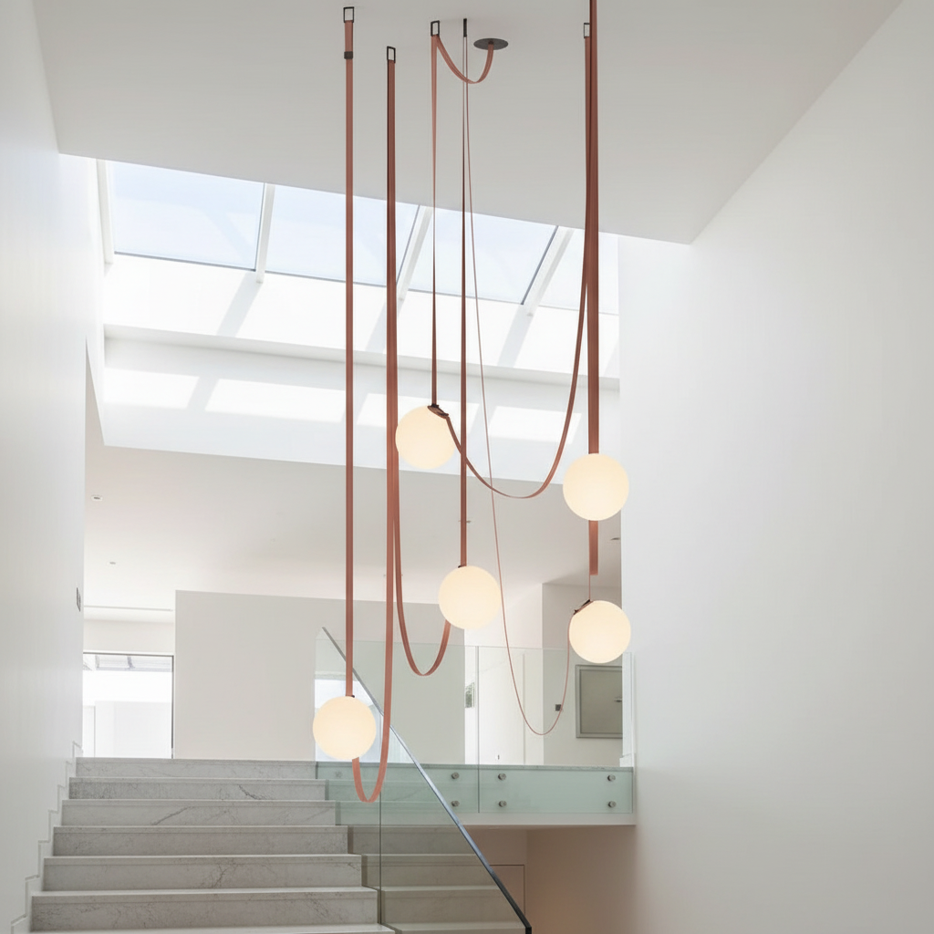 Rune Belt Chandelier - Designer Glass Ball Pendant - Pendant Lights | Lucera Lighting