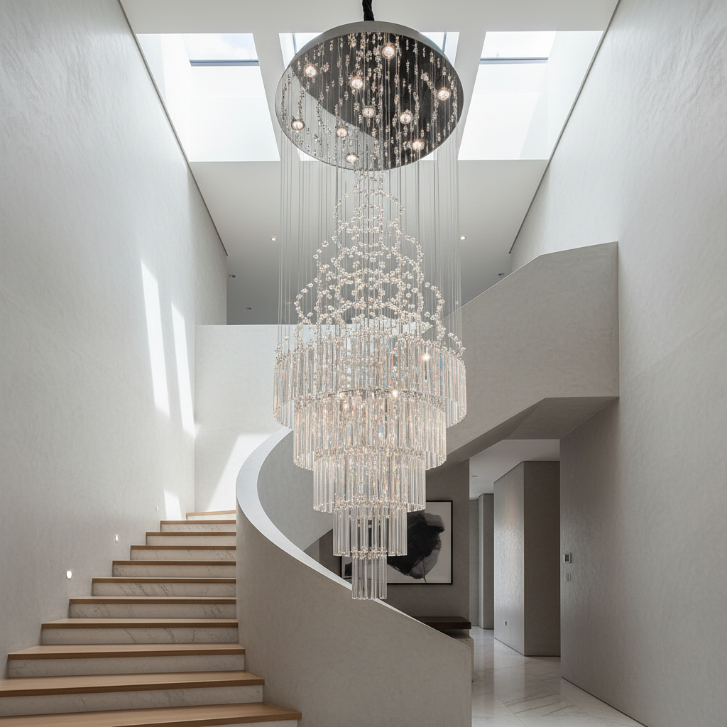 Thorn Transparent Crystal Chandelier - Chandeliers | Lucera Lighting
