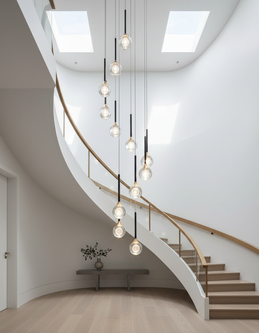 Fenn Gold Crystal Raindrop Glass Ball Chandelier - Chandeliers | Lucera Lighting