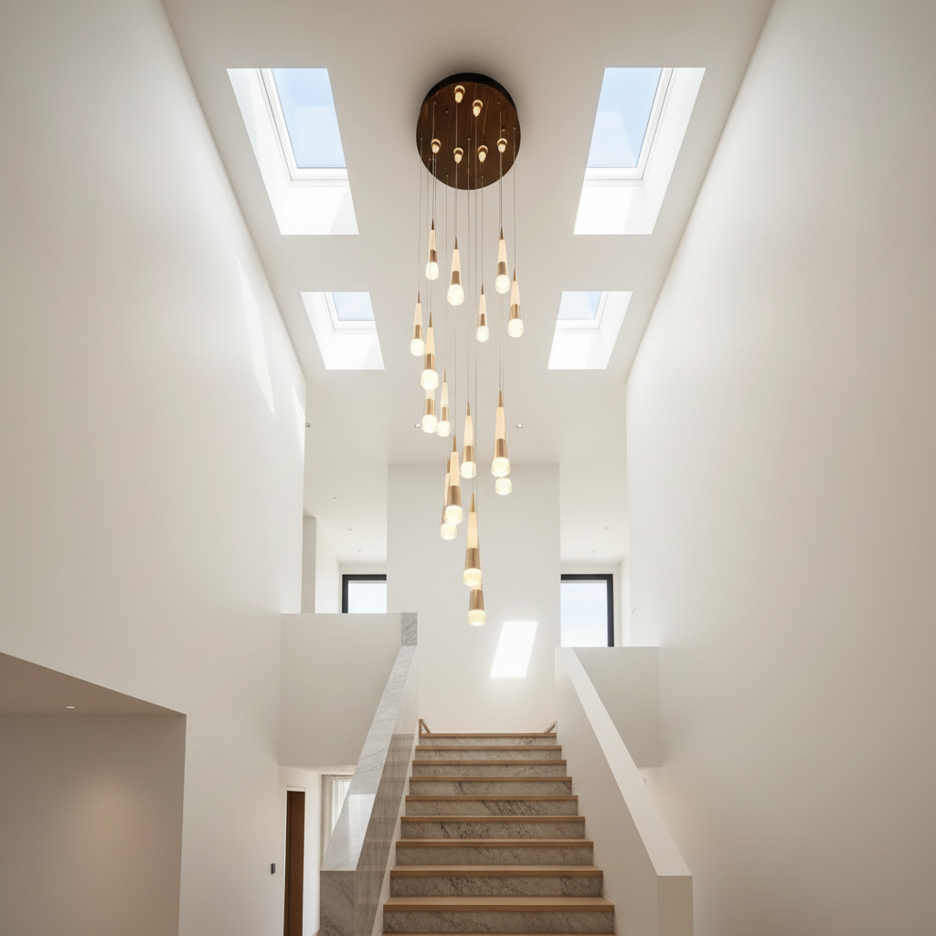 Weald Gold Modern Cones Ceiling Chandelier - Chandeliers | Lucera Lighting