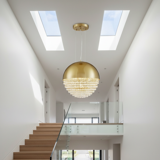 Wick Gold Crystal Ball Chandelier - Chandeliers | Lucera Lighting