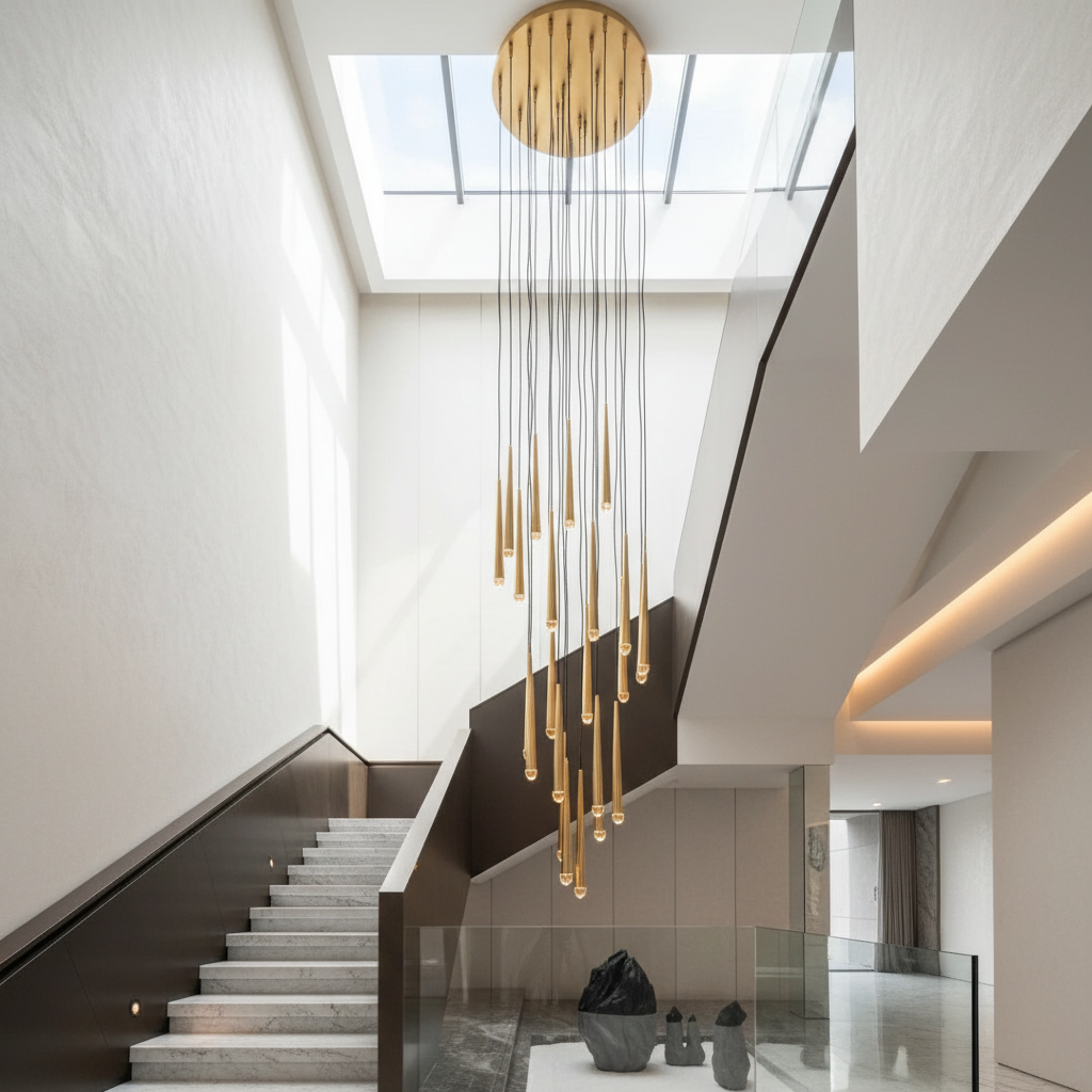 Coomb Minimalist Long Ceiling Chandelier - Chandeliers | Lucera Lighting