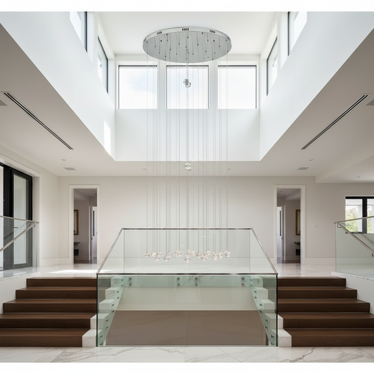 Rast Gold LED Crystal Chandelier - Chandeliers | Lucera Lighting