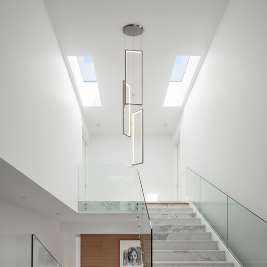 Sage Rectangle Hanging LED Chandelier - Pendant Lights | Lucera Lighting