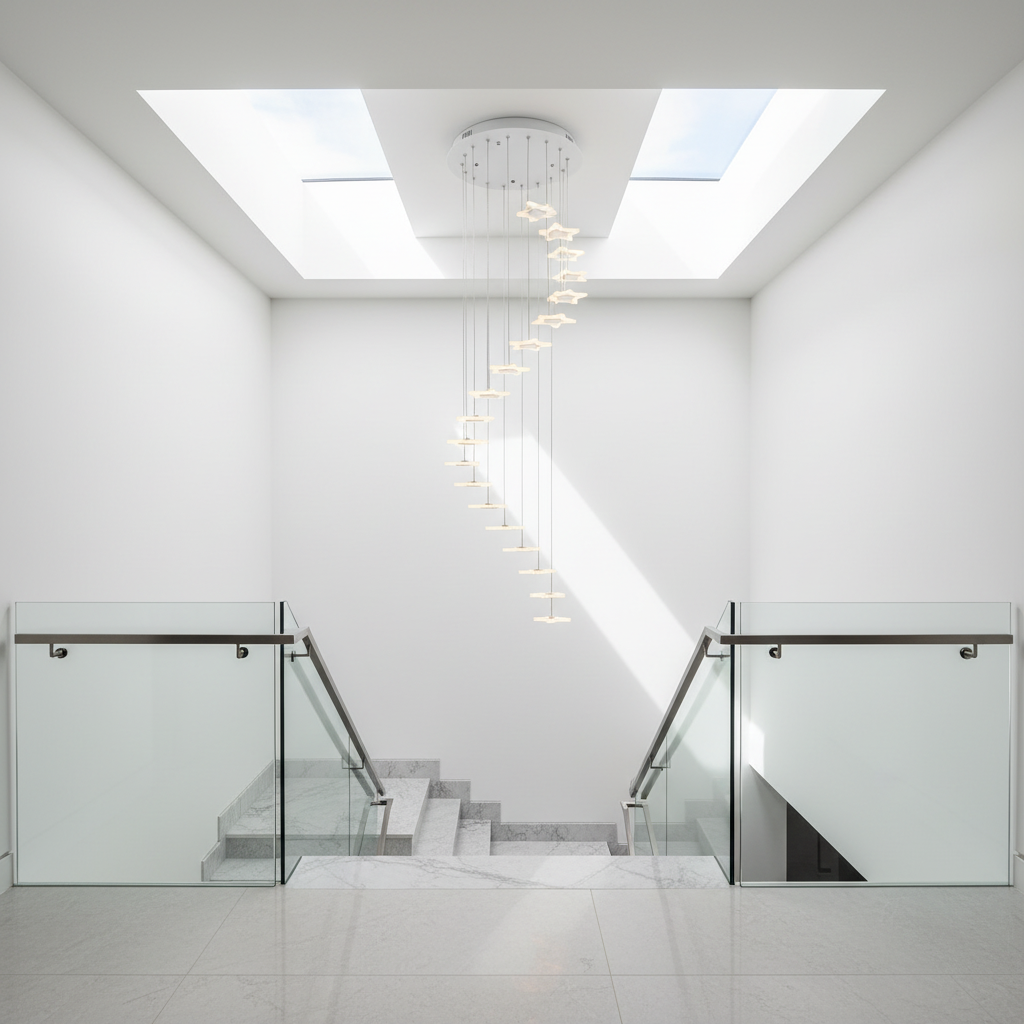 Rowan Star-Shaped Spiral Pendant Chandelier - Chandeliers | Lucera Lighting