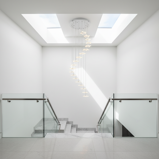 Rowan Star-Shaped Spiral Pendant Chandelier - Chandeliers | Lucera Lighting