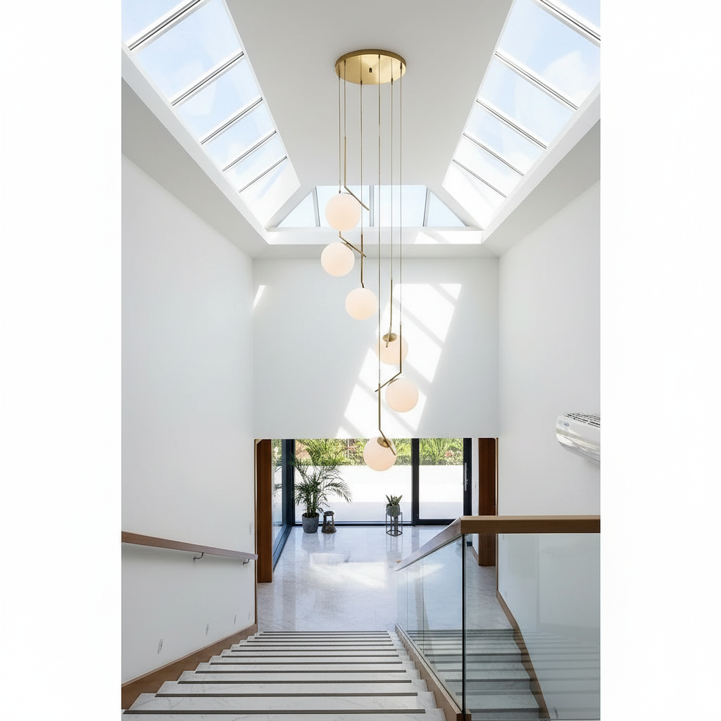 Aspen Duplex Spiral Pendant Chandelier - Pendant Lights | Lucera Lighting