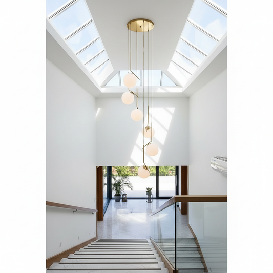 Aspen Duplex Spiral Pendant Chandelier - Pendant Lights | Lucera Lighting