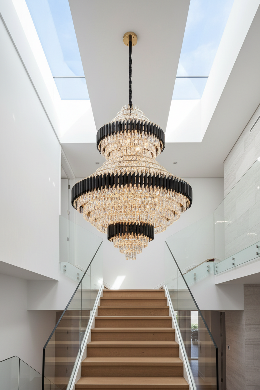 Hollyhock Grand Multi-level Crystal Chandelier - Chandeliers | Lucera Lighting