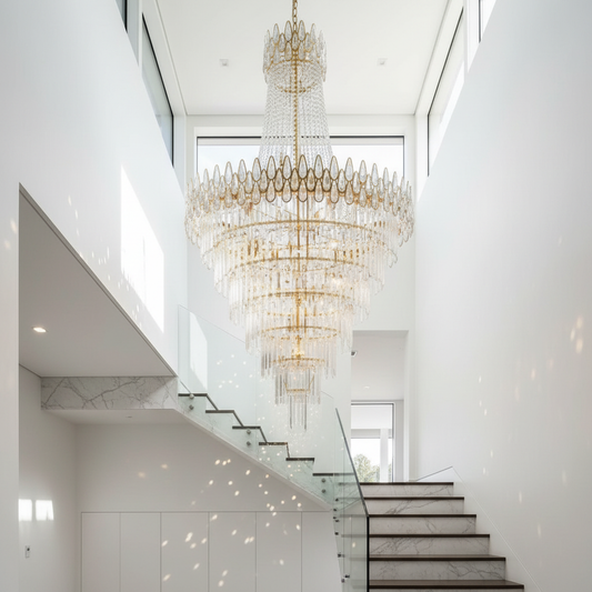 Lupin Gold Crystal Chandelier - Chandeliers | Lucera Lighting