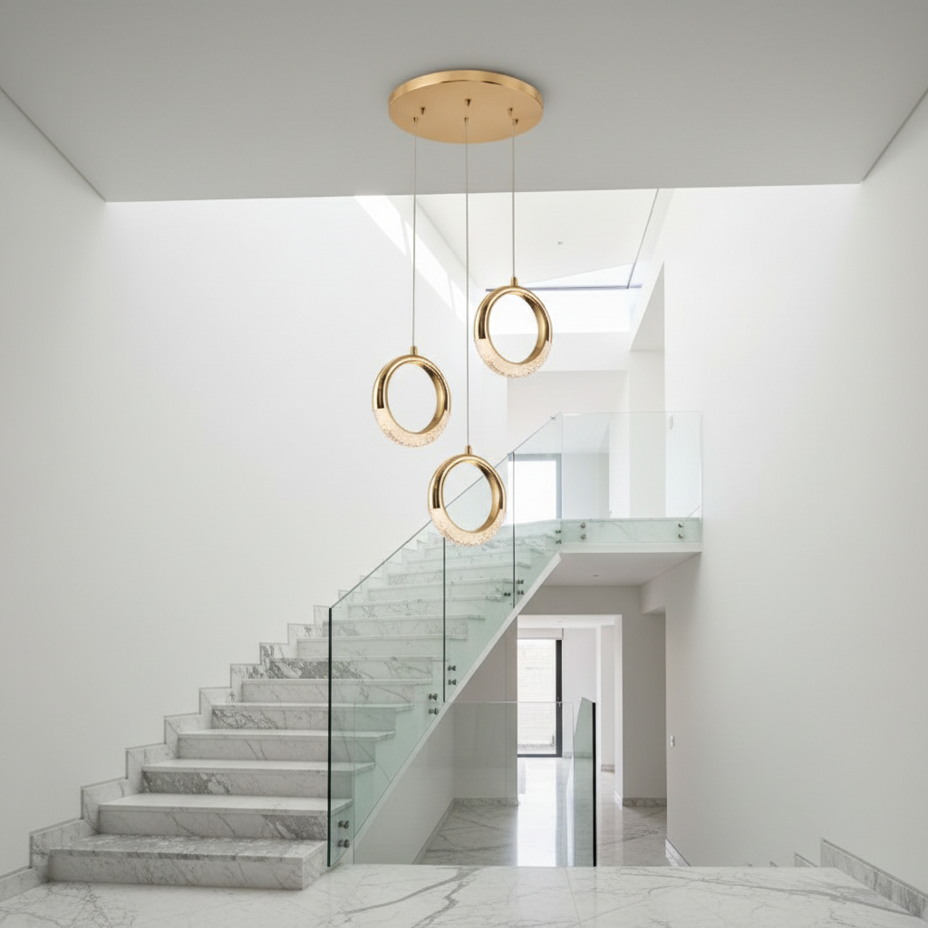 Poppy Gold Ring Pendant Light - Pendant Lights | Lucera Lighting