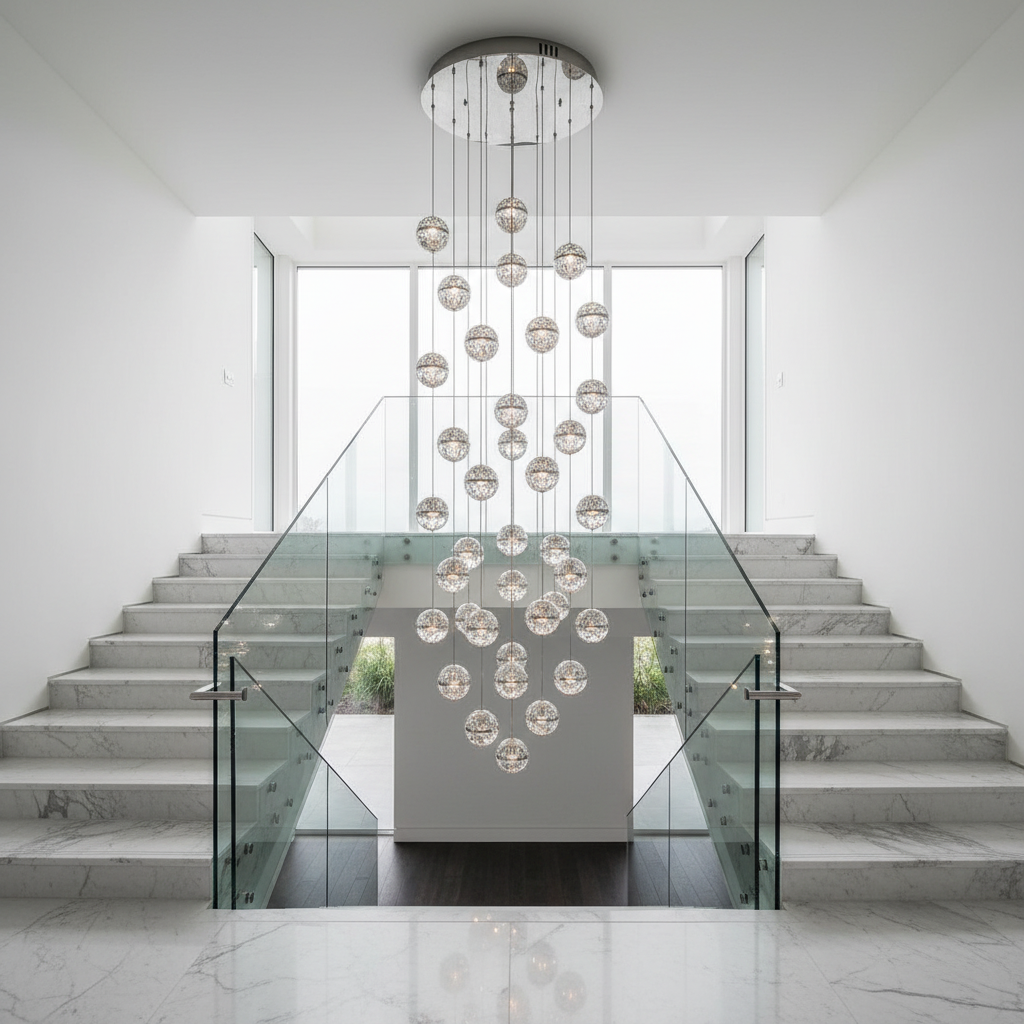 Vervain Crystal Hanging Light Fixture - Chandeliers | Lucera Lighting