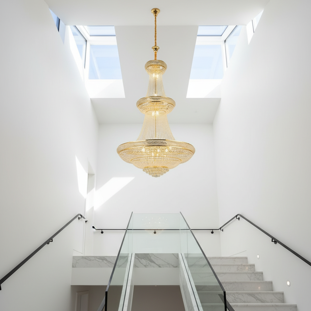 Opal Three-tier Gold Crystal Chandelier - Chandeliers | Lucera Lighting